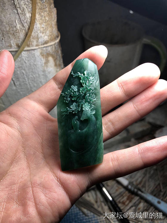 晒晒定制的一（鹿）路平安_翡翠
