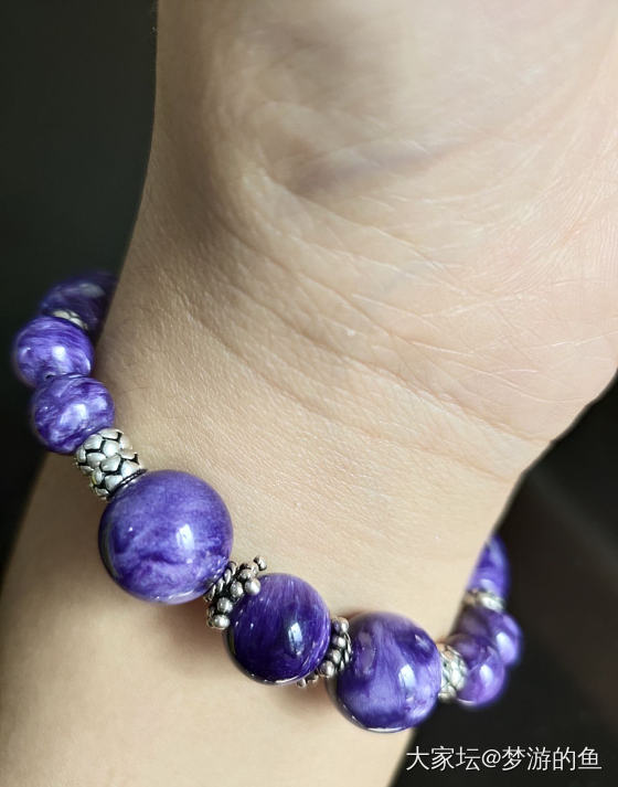 浓浓的紫龙晶昨天重新串了一遍款式_珠串紫龙晶