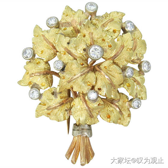 穿外套大衣佩戴的珠宝胸针好奢华_胸饰名贵宝石