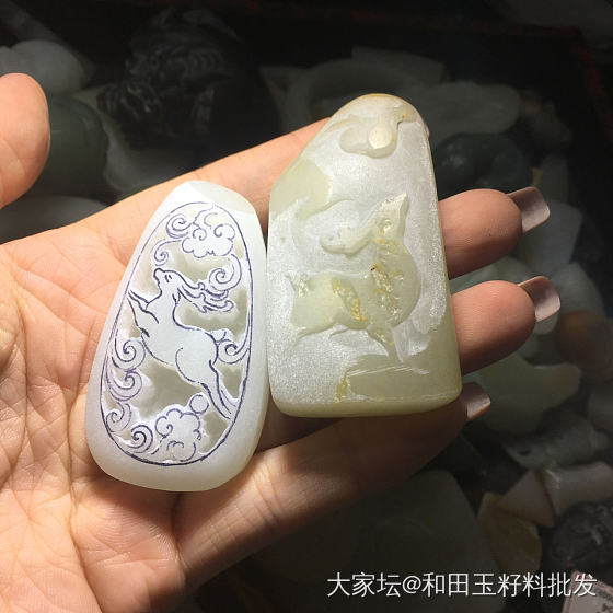 最近的一些和田玉籽料玉雕作品_玉工