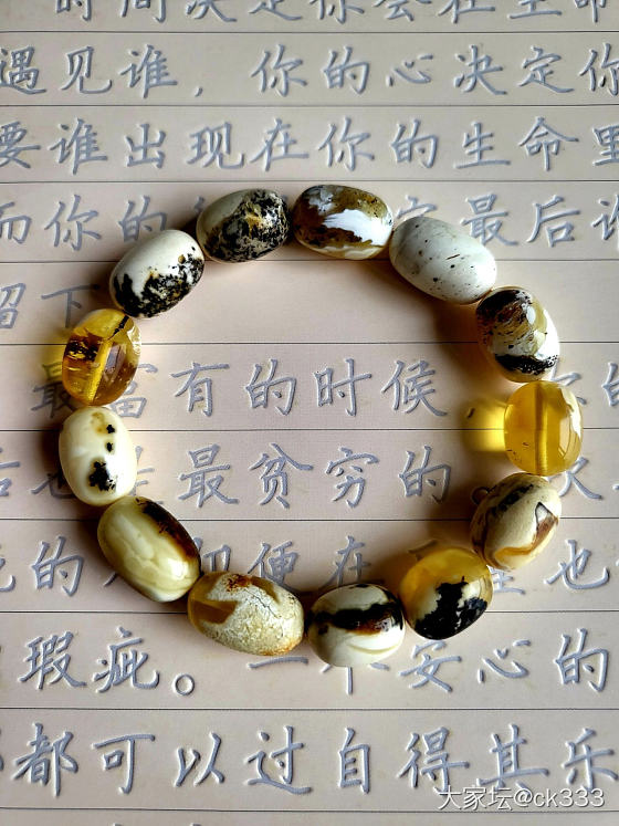 芝麻糊，奥利奥，蜜蜡可太有趣啦～～～_蜜蜡珠串琥珀蜜蜡