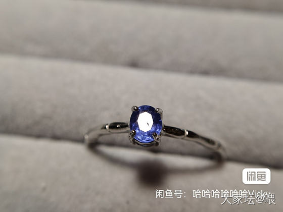 自己用银托镶嵌的缅甸抹谷无烧蓝宝石_蓝宝石彩色宝石