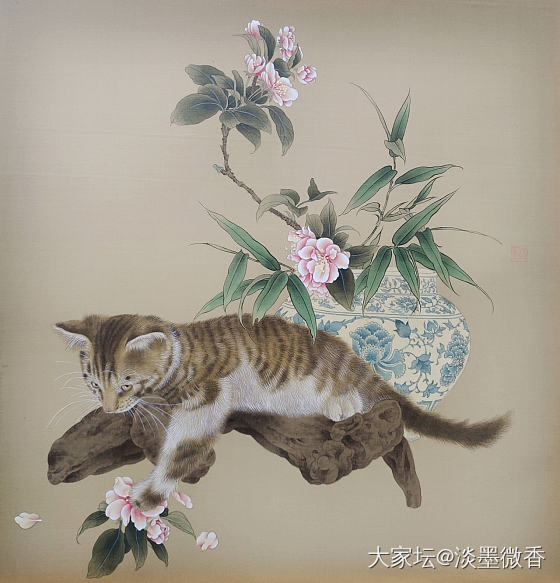 工笔猫_手绘