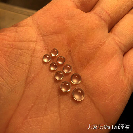 玻璃种小蛋面套装_翡翠