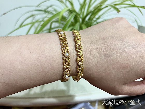 两支唐草纹_手饰金