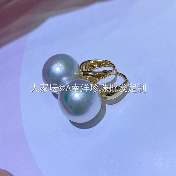 澳白珍珠耳环_珍珠