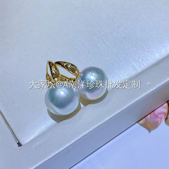 澳白珍珠耳环_珍珠