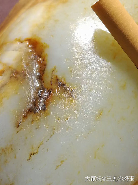发给大家一些真籽料毛孔图片……_和田玉