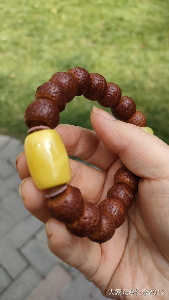 看看我的串_蜜蜡珠串文玩琥珀蜜蜡