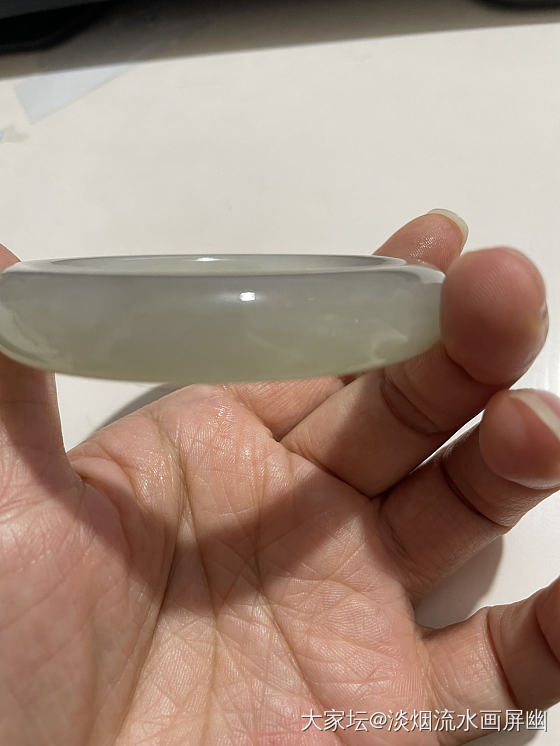 和田玉蜂蜜水色，冰透水润_手镯和田玉