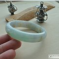 ~翡翠(A货)--三彩-苹果绿色60MM圈口