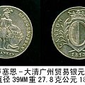 老瑞士卢塞恩-大清广州贸易银元美品仅见