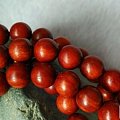 鸡血红小叶8mm*108手串，棕眼极少，难得的精品