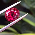 一颗小小的3.76所谓红宝碧玺英文Rubellite 满火欣赏，实物还要漂亮