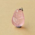 【水晶】纯净体 莫桑比克星光 笑佛粉晶吊坠