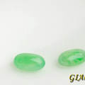 【再出一对便宜】天然A货翡翠 玻璃种细腻阳绿蛋面/裸石