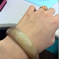 给婆婆的和田且末糖黄玉手镯