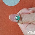 祖母绿戒指 18k金真钻 1.38克拉