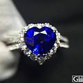 【M.GEMS成品欣赏】2.400克拉斯里兰卡皇家蓝蓝宝石白金镶钻戒指
