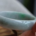 1680的豆种飘阳绿玉镯