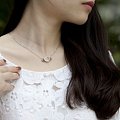 特色锁骨链 白冰翡翠蛋面 独特设计 搭配彩色碧玺