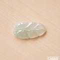 白色冰种饱满干净叶子吊坠、挂件 天然A货翡翠