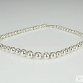 正品 tiffany 圆珠珠项链 美品