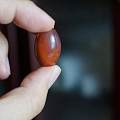 凉山南红 桶珠鼓珠 柿子红火焰纹满肉