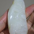 和田白玉【玉友园】97.3克一级飞龙在天原籽把件