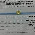 1.18ct fancy yellow VVS2 VGGD S GIA,现货...