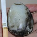 和田白玉【玉友园】93克老结的特殊皮把件籽