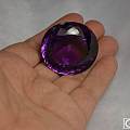 深紫罗兰的颜色 鸡蛋大小的紫晶刻面，300CT
