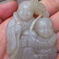 交换了一个30来年前雕刻的和合二仙，青海烟青料滴