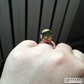 终于拿到了：墨西哥蓝绿珀皇冠戒指（谢谢指正，不是金兰）