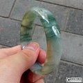 翡翠(A货)--三彩--完美镯子-63MM圈口