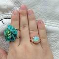 晒晒姐姐送的新婚礼物：珊瑚戒指和欧泊戒指！