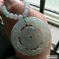 ~~天然缅甸翡翠(A货)--晴水色--双貔貅--大平安扣