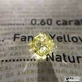 【GIA黄钻现货】 0.60ct FancyYellow SI1 VG G F