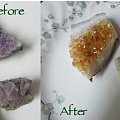 看图说话：教你一眼区分出上色黄水晶，紫晶加热后的黄水晶和天然黄水晶！
