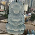 冰种起光，起胶--晴水蓝--厚装观音