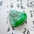 【铭盛翡翠】- D01*259156飘阳绿精美佛公