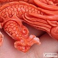 纯天然momo红珊瑚 祥龙出云雕刻件 台湾工艺 收藏级大雕件