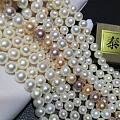 新到的一批淡水珍珠项链，大家帮给看看品质如何。。