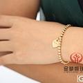 【金挚恒珠宝】T家18k黄金金珠手链4MM 黄金手链黄金女款 正品
