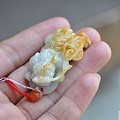 天然翡翠A货◆带证书◆黄翡如意貔貅王◆8506