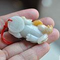 天然翡翠A货◆带证书◆黄翡如意貔貅王◆8506
