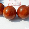 凉山南红火焰纹14mm &amp; 108颗柿子红6mm 圆珠手钏