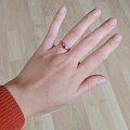 第一团小尖晶戒指还图——简单的美丽，取名“帘卷海棠红”