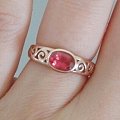 第一团小尖晶戒指还图——简单的美丽，取名“帘卷海棠红”