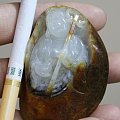 和田白玉【玉友园】地藏王菩萨+顶翠貔貅+福禄寿